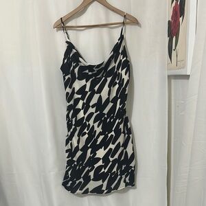 Dynamite Spaghetti Strap Scalloped Neck Dress a289